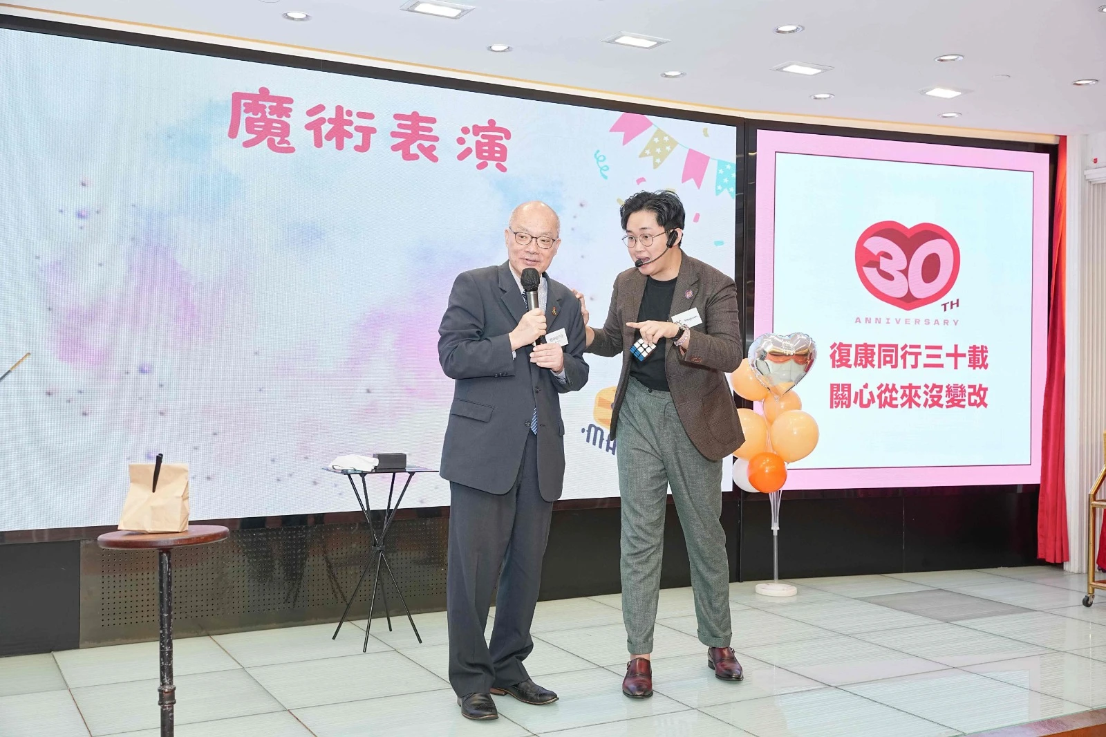 Employees from different departments connecting over magic